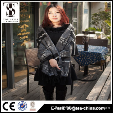 2015 new design women fashion jacquard scarf winter shawl fashion poncho